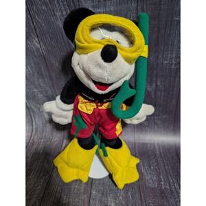 *RARE* Vintage 1997 Encore Disney Mickey Mouse Scuba Diver w/ Swim Mask Plush